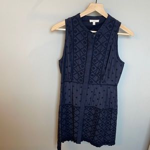 Joie Navy eyelet dress